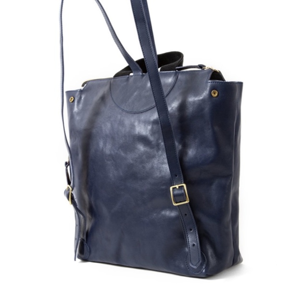 Clare V Navy Remi Backpack - Rustic Navy - Picture 5 of 12